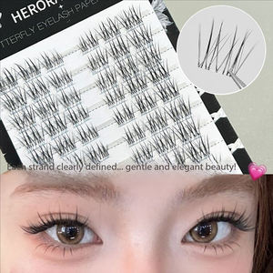 Clusters <span class=keywords><strong>de</strong></span> cils supérieurs House Brand Mint Wisp – Effet œil <span class=keywords><strong>de</strong></span> chat naturel léger et liftant pour usage quotidien, 20 mm, option personnalisée, 3D brillant - Product Image 2