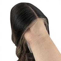 Perruque en cheveux humains brun caramel sel et poivre, multi-densité, sans colle, bonnet ajustable, perruque Lace Front nouée à la main pour femmes, pour la repousse des cheveux