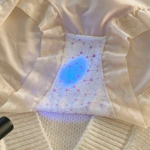 Sweet Soft Skin-friendly Floral Lace Anti-Bacterial Nylon Mulberry Silk Women's High-Rise Stretch Breathable <b>Panties</b> - Product Image 6