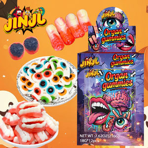 Großhandel TikTok Trendige Organ-förmige Gummibärchen: Finger, Zähne, Gehirne, Augäpfel Halal-zertifizierte Kindersnacks für Halloween - Product Image 1