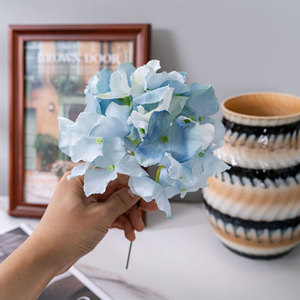 Fleur d'hortensia artificielle CallaFloral, branche unique, bleu clair, décoration de mariage, bouquet, décoration d'allée - Product Image 2