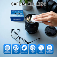 Lingettes jetables pour lunettes, pré-humidifiées, pour le nettoyage des verres optiques, sans alcool