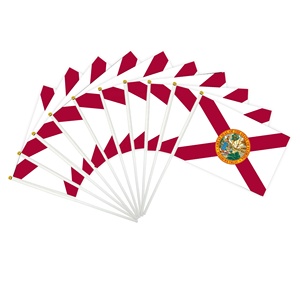 Bandera de Mano Personalizada de Florida, el Estado del Sol, 14x21cm, Pequeña Bandera para Agitar en Partidos de Fútbol y Fútbol Americano - Product Image 1