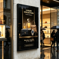 Écran LCD mural extérieur haute luminosité, étanche IP66, 32, 43, 49, 55, 65, 75 pouces, pour usage commercial en rue