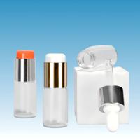 Flacon en verre transparent de 5 ml et 10 ml pour poudre de vitamine C lyophilisée avec couvercle à bouton-poussoir