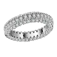 Популярные женские кольца с бриллиантами в 3 ряда, Серебряное синее розовое блестящее кольцо с фианитом для свадебного помолвки
