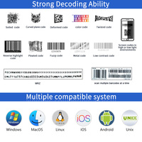 Escáner de Código de Barras Inalámbrico EMT2196-RF Android, Escáner de Código QR de Mano, Escáner de Código de Barras Inalámbrico para PCB y Metal