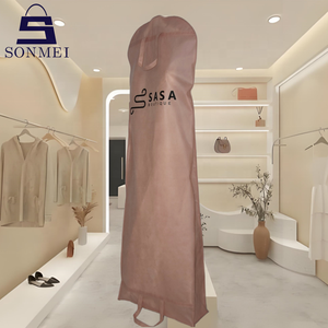 Luxuriöse Abaya Brautkleidung Langlebige Maßgefertigte Lange Wiederverwendbare Schwarze Vlies-Abendkleidtasche - Product Image 5