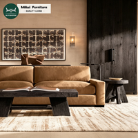 Canapé modulaire classique pour salon, ensemble de canapés sectionnels d'intérieur avec structure en bois massif, coussins en éponge moelleuse pour villa, maison, hôtel