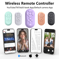 Télécommande sans fil pour diffusion en direct TikTok avec Bluetooth 5.3, retourneur de page automatique, enregistrement de la caméra, selfie pour smartphone
