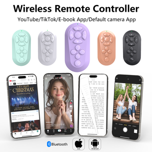Draadloze TikTok Live Streaming-afstandsbediening met Bluetooth 5.3, automatische pagina-omslager, camera-opname en selfie-functie voor smartphones - Product Image 1