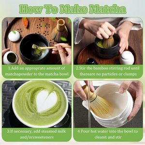 Ensemble de thé matcha minimaliste chinois avec cuillère et accessoires - Product Image 4