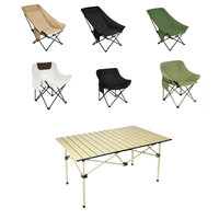 Meilleur choix : table pliante de camping de 4 pieds avec plateau et pieds en acier carbone robuste pour une utilisation en extérieur ou dans un hôtel