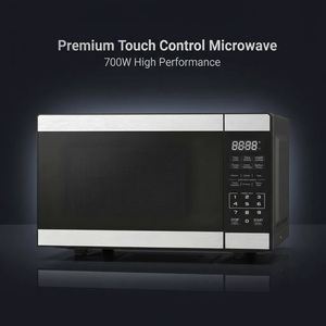 فرن ميكروويف كهربائي من الفولاذ المقاوم للصدأ سعة 20 لتر، 700 واط، مؤقت ميكانيكي، للاستخدام المنزلي والمركبات الترفيهية، يعمل بجهد عالمي 110-240 فولت، كفاءة طاقة من الفئة الأولى - Product Image 2