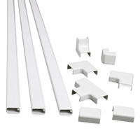 Goulotte de câblage en PVC, Goulotte de câblage en plastique blanc avec couvercle pour la gestion des câbles électriques