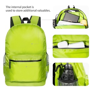 Sac à dos promotionnel personnalisé pliable et léger, sac de voyage et de randonnée ultraléger résistant à l'eau, vente en gros - Product Image 3
