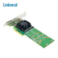PCIe adaptor saklar ekspansi M.2 NVMe, 3.0 X8 ke 2-port
