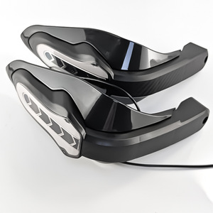 Protector de Manos para Motocicleta Qiangye, Negro, con Luces LED de Señalización, Protección de Seguridad, Accesorios para Manillar, Modificación Todoterreno - Product Image 1