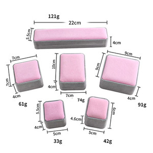 Tùy Chỉnh Dập Nóng Biểu Tượng Nhung Hộp Đồ Trang Sức Quà Tặng Bao Bì Vòng Vòng Cổ Hiển Thị Lưu Trữ Sang Trọng Hộp - Product Image 4