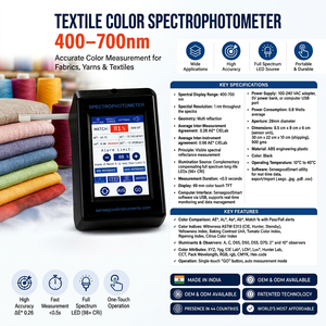 Spectrophotomètre textile portable 400-700nm, résolution 1nm, analyseur de correspondance des couleurs, testeur de différence de couleur OEM, Fabric Sensegood - Product Image 1