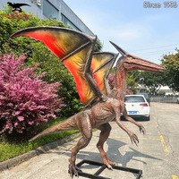Modèle de dragon occidental animatronique d'extérieur, figurine de monstre réaliste pour parc à thème, équipement de divertissement dragon volant