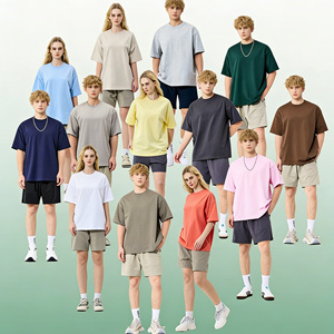 High Quality Custom Logo Solid Color Men's <b>Hip</b> Hop Style 100% Cotton Garment Dyed Breathable Short Sleeve O-Neck T-Shirts - Product Image 1