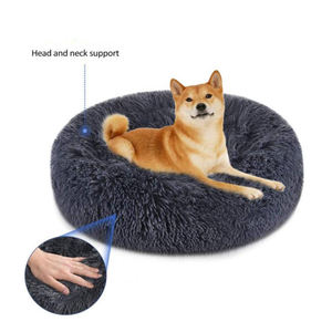 Popular suave extraíble lavable cojín de lujo esponjoso perros grandes gatos antideslizante Donut redondo perro cama para mascotas para perros - Product Image 4