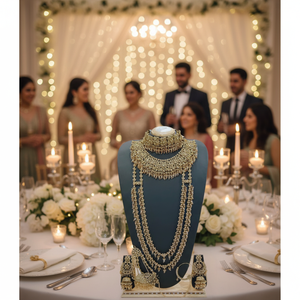 Elegante Conjunto de Joyería Étnica de Latón de Alta Calidad para Novia, Compromiso, Boda, Aniversario, con Baño de Rodio y Circonitas, Gargantilla Shadow - Product Image 3