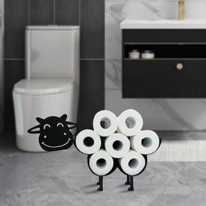 Porte-<span class=keywords><strong>papier</strong></span> <span class=keywords><strong>toilette</strong></span> mignon en forme de vache, en métal, sur pied ou mural, rangement pour <span class=keywords><strong>papier</strong></span> <span class=keywords><strong>toilette</strong></span>, porte-rouleau de <span class=keywords><strong>papier</strong></span> <span class=keywords><strong>toilette</strong></span> noir - Product Image 5