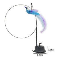 L'usine peut personnaliser le stock de jouets pour animaux de compagnie Simulation interactive en forme d'oiseau Plume Teasing Cat Sticks.