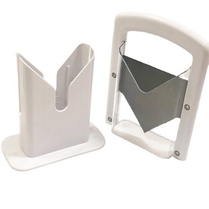 Bread Slicer Plastic White And Black Easy To Clean Kitchen Tool For Toast Bagel Cutting - Product Image 5