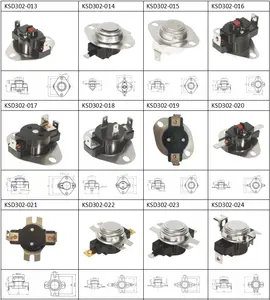 All Kinds HKW KSD301 Thermostat 10A 16A 30A 125V 220V 250v