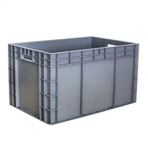 Industrial Plastic Stacking Euro Storage Containers Boxes Crates GREY