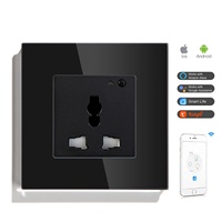 Enchufe de Pared Inteligente Tuya WiFi Zigbee 16A, Estándar UN/UK, Control por Voz con Alexa y Google, Vidrio Templado, Temporizador, Control Remoto por Aplicación, Hogar Inteligente