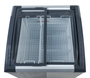 Freezer ChestFreezer Crema para el pecho, fabricante, ahorro de energía, OEM, congelador de pecho de congelación profunda, puerta corredera de vidrio - Product Image 6