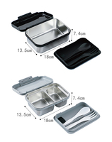 Boîtes à lunch de haute qualité Boîte à bento scolaire pour enfants Boîte à bento en acier inoxydable étanche réutilisable pour enfants Étudiant Enfant