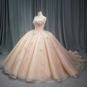 Jancember 1239 Romantique Sans Bretelles Paillettes Perles Soirée Robe De Bal Robes - Product Image 3