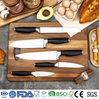 Couteau de chef professionnel allemand en acier inoxydable de 8 pouces avec ensemble de couteaux de cuisine de style japonais