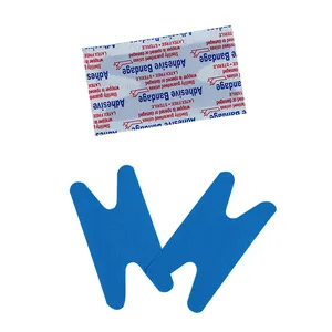 Blue elastic fabric metal detectable food industry wound care plaster adhesive bandages