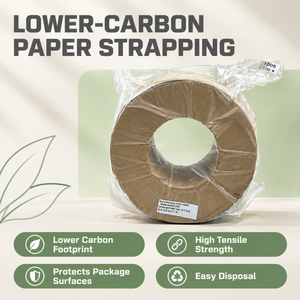 Sangle d'emballage en papier résistant à l'humidité, sangle en papier kraft robuste pour marchandises de palettes de poids léger à moyen - Product Image 2