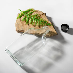 زجاجات نبيذ شفافة عالية الجودة سعة 50 مل و100 مل و200 مل و250 مل و350 مل و500 مل، زجاجات محمولة للعصير والمشروبات والمشروبات الكحولية مع غطاء - Product Image 6