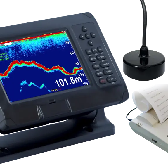 Arine electrónica-transductor de Ecosonda de haz único, DF-6980S de monitor de 8 pulgadas para barco marino