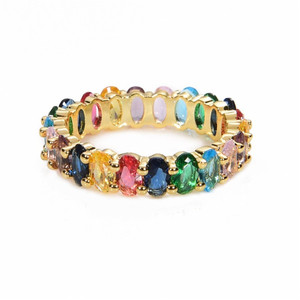 แหวน<span class=keywords><strong>เพชร</strong></span>ทรงรีฝัง<span class=keywords><strong>เพชร</strong></span>หลาก<span class=keywords><strong>สี</strong></span>รุ้ง<span class=keywords><strong>เจ็ด</strong></span><span class=keywords><strong>สี</strong></span> ดีไซน์เรขาคณิตประดับ<span class=keywords><strong>เพชร</strong></span>ซิร์โคเนีย รุ่นใหม่ปี 2026 สำหรับงานแต่งงาน - Product Image 5