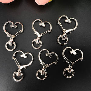 Porte-clés en alliage de Zinc en forme de cœur, 24mm x 34mm - Product Image 6