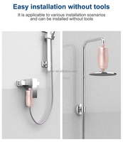 Filtre de douche en alliage d'aluminium pour eau dure, chlore, métaux lourds et autres sédiments