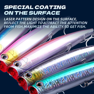 Nuevo <span class=keywords><strong>MISTER</strong></span> LURE suministro de pesca 180/220mm cebo duro 4X anzuelo triple pesca curricán atún señuelo Popper señuelo de pesca cebo - Product Image 2