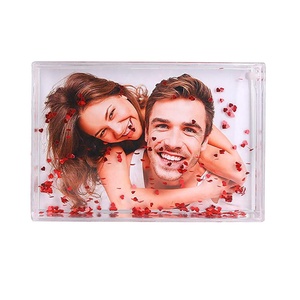 Red Heart Picture <strong>Frame</strong> Cute Liquid Acrylic <strong>Photo</strong> <strong>Frames</strong> for Family <strong>Friends</strong> Couples Gifts Mount for 4x6 Inch (10x15 Cm) Picture - Product Image 2