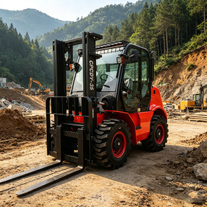 Nueva Carretilla Elevadora de 5 Toneladas con Mástil de 3 Etapas y Desplazador Lateral, Carretilla Elevadora Profesional en Venta con Envío Gratuito - Product Image 1