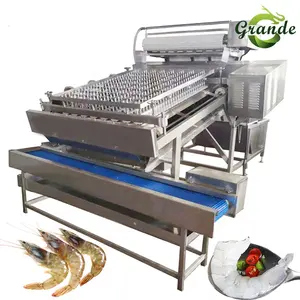 Automatic Stainless Steel Fresh Shrimp Peeler Deveiner Machine No Damaged Prawn Shell Peeling Shelling Skin Removing Machine