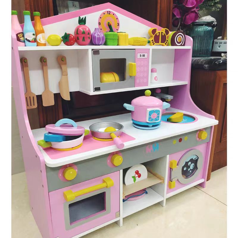Bettaplay Pink Children's wooden kitchen play house toy set for kids for sale